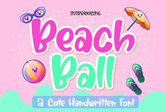Beach Ball Font: Playful Display Type for Handmade Labels & Printables