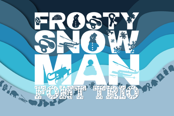 Frosty Snowman Trio: A Playful Display Font for Digital Brands