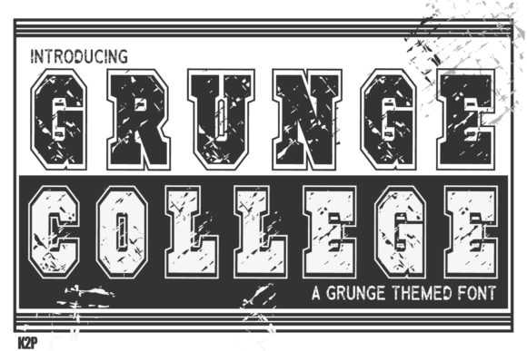 Grunge College: A Bold Font for Creative Projects