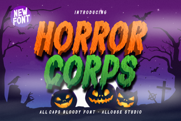 Horror Corps: A Spooky Display Font That Works on Real Websites