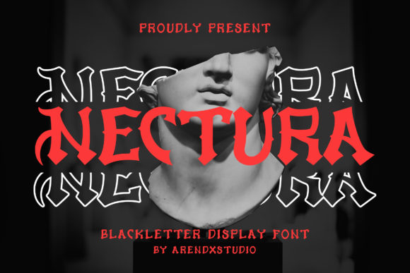 Nectura: A Bold Display Font for Editorial Halloween Magic