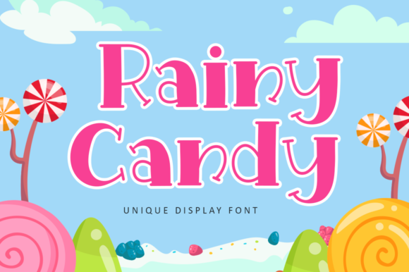 Rainy Candy: A Playful Display Font for Joyful Digital Branding