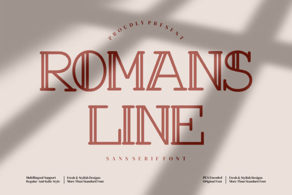 Romans Line: A Vintage Display Font for Handmade Brands
